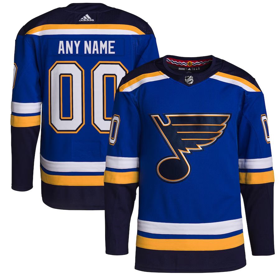 Men St. Louis Blues adidas Royal Home Authentic Pro Custom NHL Jersey->st.louis blues->NHL Jersey